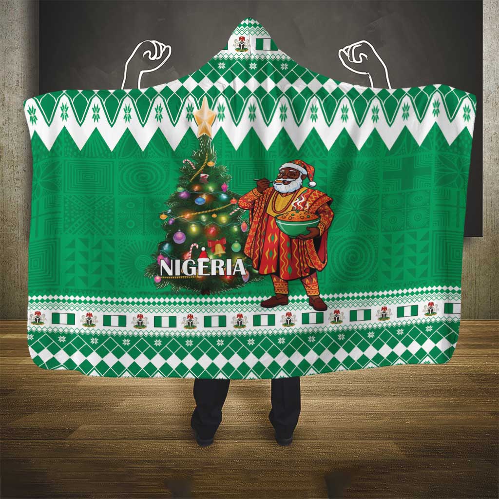 Afro Christmas in Nigeria Hooded Blanket Eku Odun Eku IyeDun - African Pride