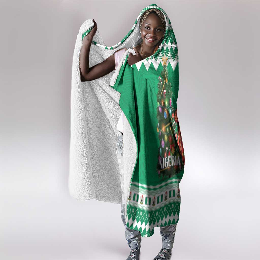 Afro Christmas in Nigeria Hooded Blanket Eku Odun Eku IyeDun - African Pride