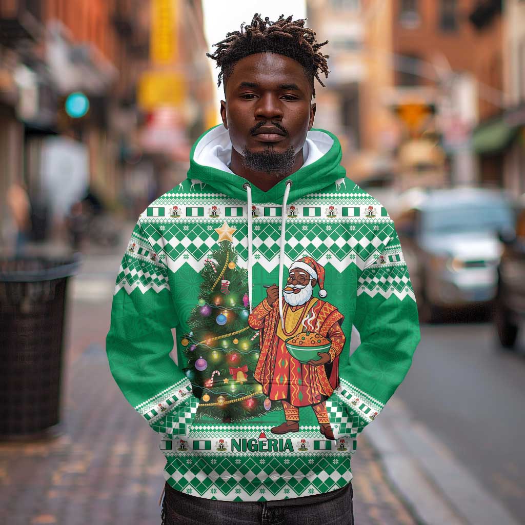 Personalized Afro Christmas in Nigeria Hoodie Eku Odun Eku IyeDun - African Pride