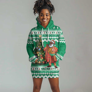 Personalized Afro Christmas in Nigeria Hoodie Dress Eku Odun Eku IyeDun - African Pride