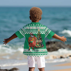 Personalized Afro Christmas in Nigeria Kid Hawaiian Shirt Eku Odun Eku IyeDun - African Pride