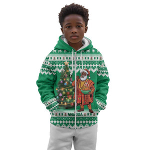Personalized Afro Christmas in Nigeria Kid Hoodie Eku Odun Eku IyeDun - African Pride