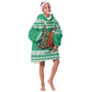 Personalized Afro Christmas in Nigeria Kid Wearable Blanket Hoodie Eku Odun Eku IyeDun - African Pride