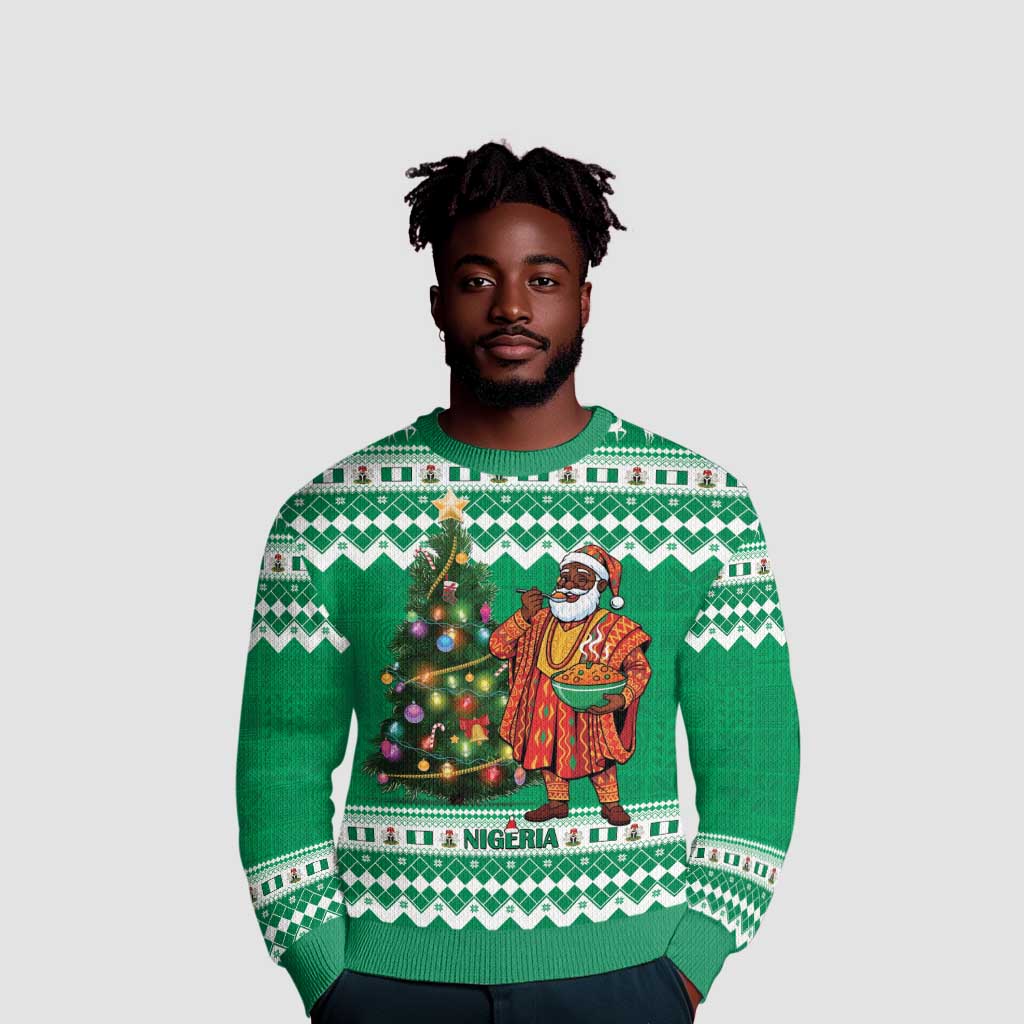 Personalized Afro Christmas in Nigeria Ugly Christmas Sweater Eku Odun Eku IyeDun - African Pride