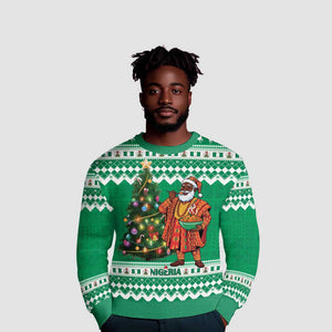 Personalized Afro Christmas in Nigeria Ugly Christmas Sweater Eku Odun Eku IyeDun - African Pride