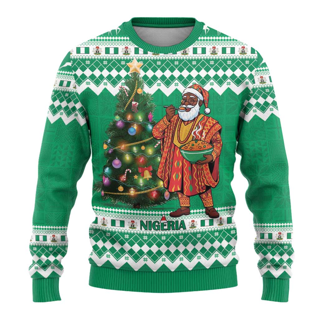 Personalized Afro Christmas in Nigeria Ugly Christmas Sweater Eku Odun Eku IyeDun - African Pride