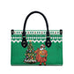 Nigeria Christmas Leather Bag Black Santa With Jollof Rice