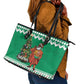 Afro Christmas in Nigeria Leather Tote Bag Eku Odun Eku IyeDun - African Pride