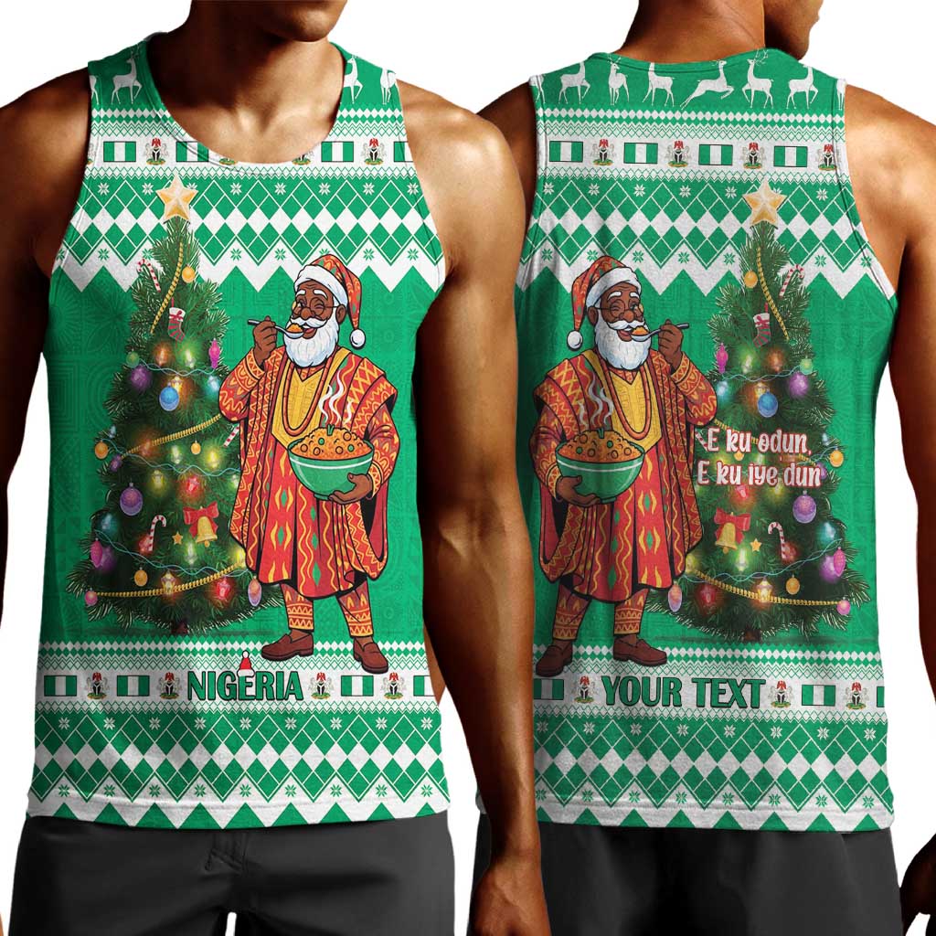 Personalized Afro Christmas in Nigeria Men Tank Top Eku Odun Eku IyeDun - African Pride