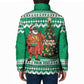 Personalized Nigeria Christmas Padded Jacket Black Santa With Jollof Rice