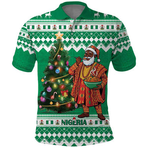 Personalized Afro Christmas in Nigeria Polo Shirt Eku Odun Eku IyeDun - African Pride
