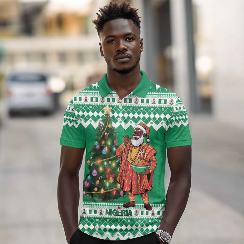 Personalized Afro Christmas in Nigeria Polo Shirt Eku Odun Eku IyeDun - African Pride