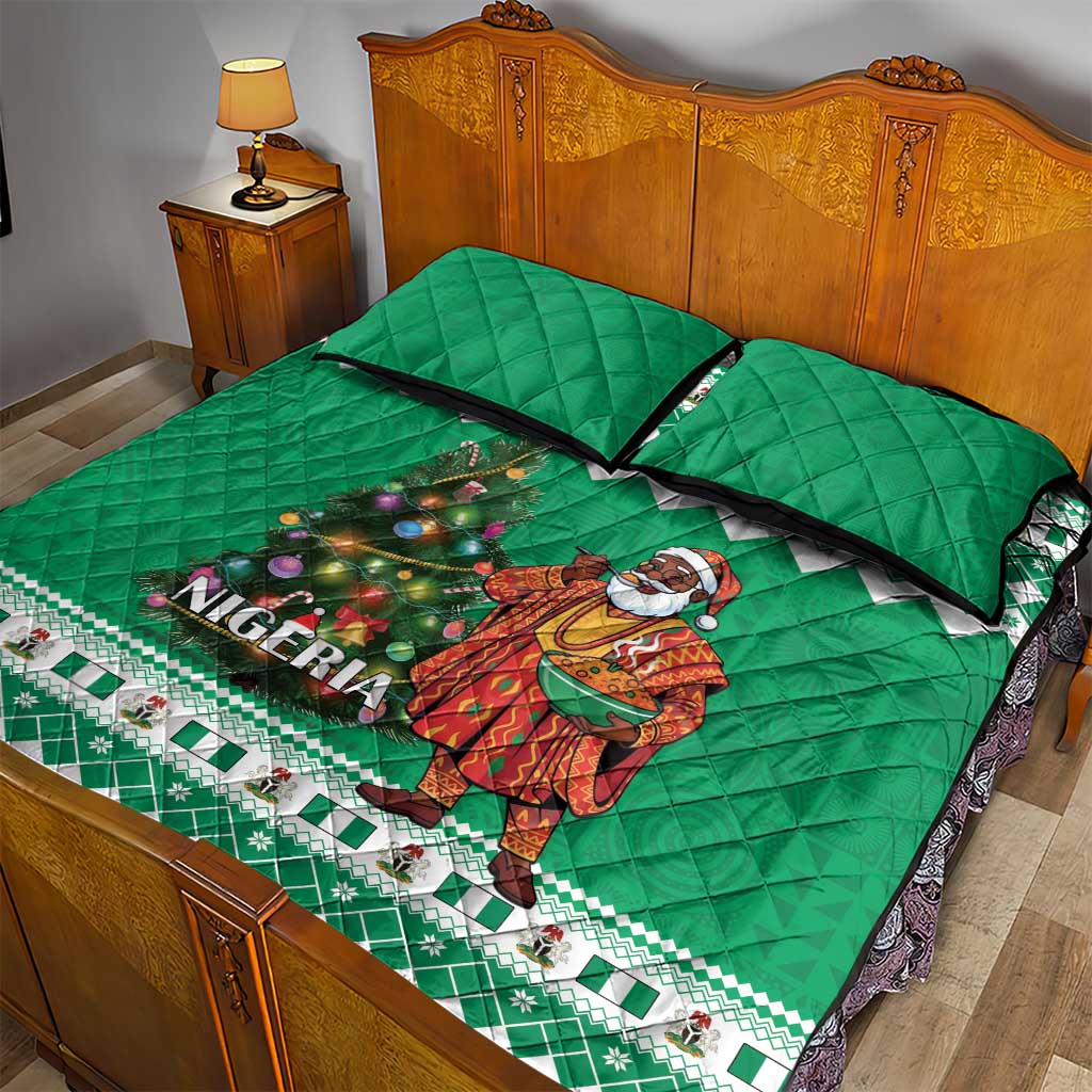 Afro Christmas in Nigeria Quilt Bed Set Eku Odun Eku IyeDun - African Pride