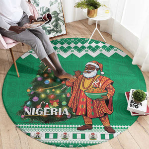 Afro Christmas in Nigeria Round Carpet Eku Odun Eku IyeDun - African Pride