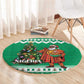 Afro Christmas in Nigeria Round Carpet Eku Odun Eku IyeDun - African Pride