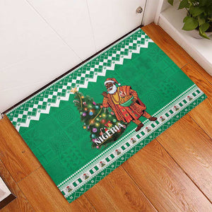 Afro Christmas in Nigeria Rubber Doormat Eku Odun Eku IyeDun - African Pride