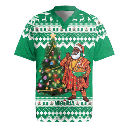 Personalized Afro Christmas in Nigeria Rugby Jersey Eku Odun Eku IyeDun - African Pride