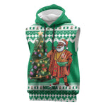 Personalized Afro Christmas in Nigeria Sleeveless Hoodie Eku Odun Eku IyeDun - African Pride