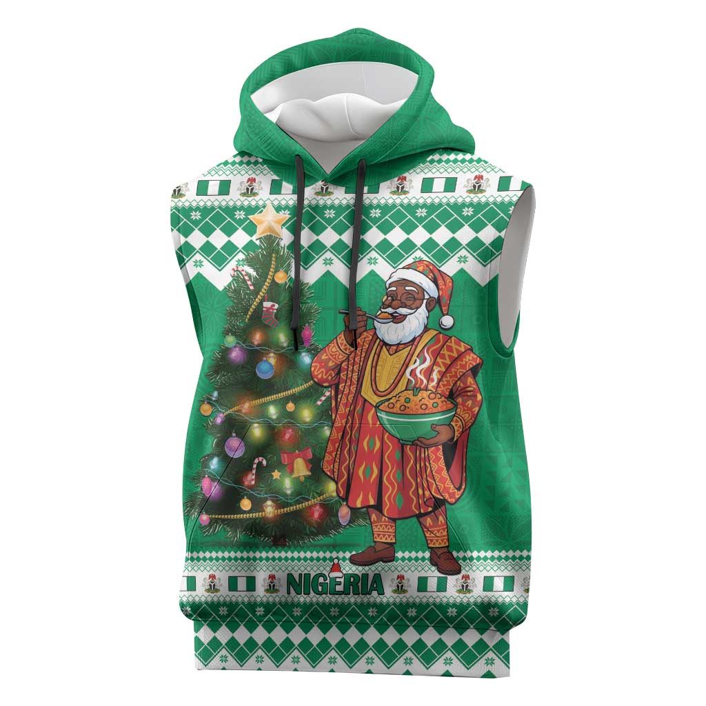 Personalized Afro Christmas in Nigeria Sleeveless Hoodie Eku Odun Eku IyeDun - African Pride