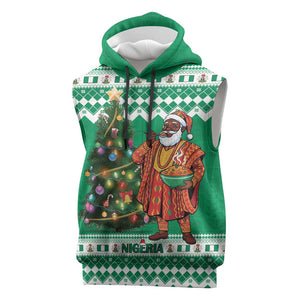 Personalized Afro Christmas in Nigeria Sleeveless Hoodie Eku Odun Eku IyeDun - African Pride