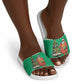 Nigeria Christmas Slide Sandals Black Santa With Jollof Rice