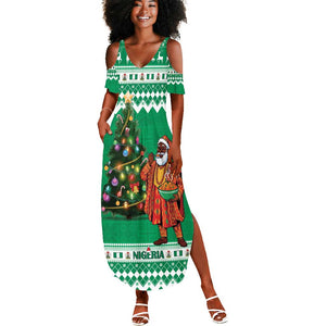 Personalized Afro Christmas in Nigeria Summer Maxi Dress Eku Odun Eku IyeDun - African Pride