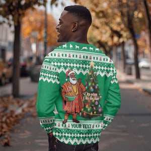 Personalized Afro Christmas in Nigeria Sweatshirt Eku Odun Eku IyeDun - African Pride
