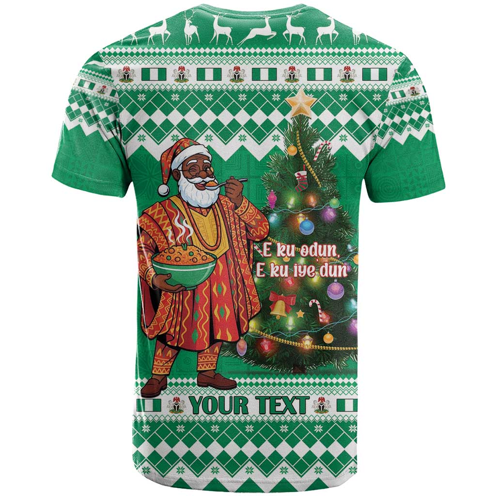 Personalized Afro Christmas in Nigeria T shirt Eku Odun Eku IyeDun - African Pride
