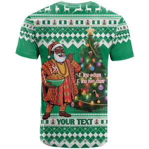 Personalized Afro Christmas in Nigeria T shirt Eku Odun Eku IyeDun - African Pride