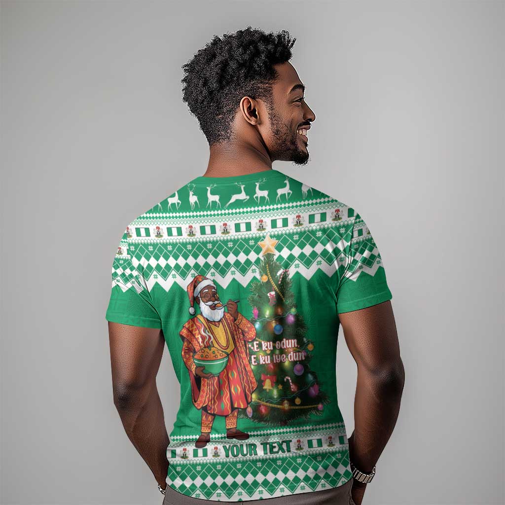 Personalized Afro Christmas in Nigeria T shirt Eku Odun Eku IyeDun - African Pride
