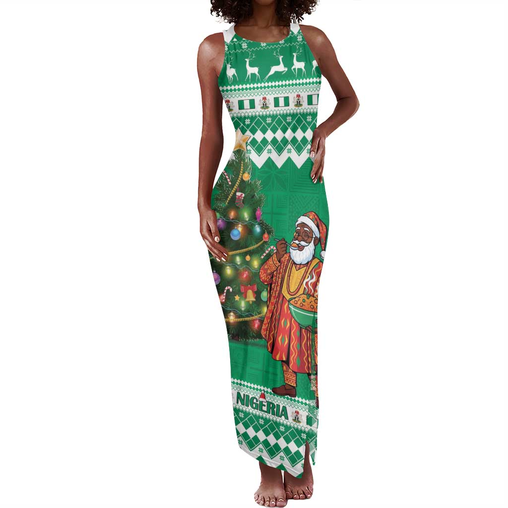 Personalized Afro Christmas in Nigeria Tank Maxi Dress Eku Odun Eku IyeDun - African Pride