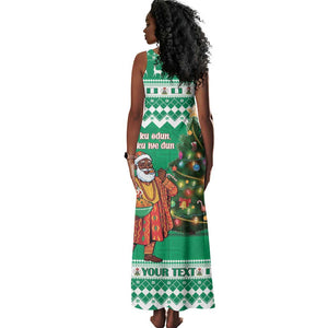 Personalized Afro Christmas in Nigeria Tank Maxi Dress Eku Odun Eku IyeDun - African Pride