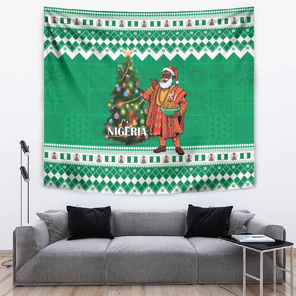 Afro Christmas in Nigeria Tapestry Eku Odun Eku IyeDun - African Pride