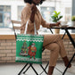 Nigeria Christmas Tote Bag Black Santa With Jollof Rice