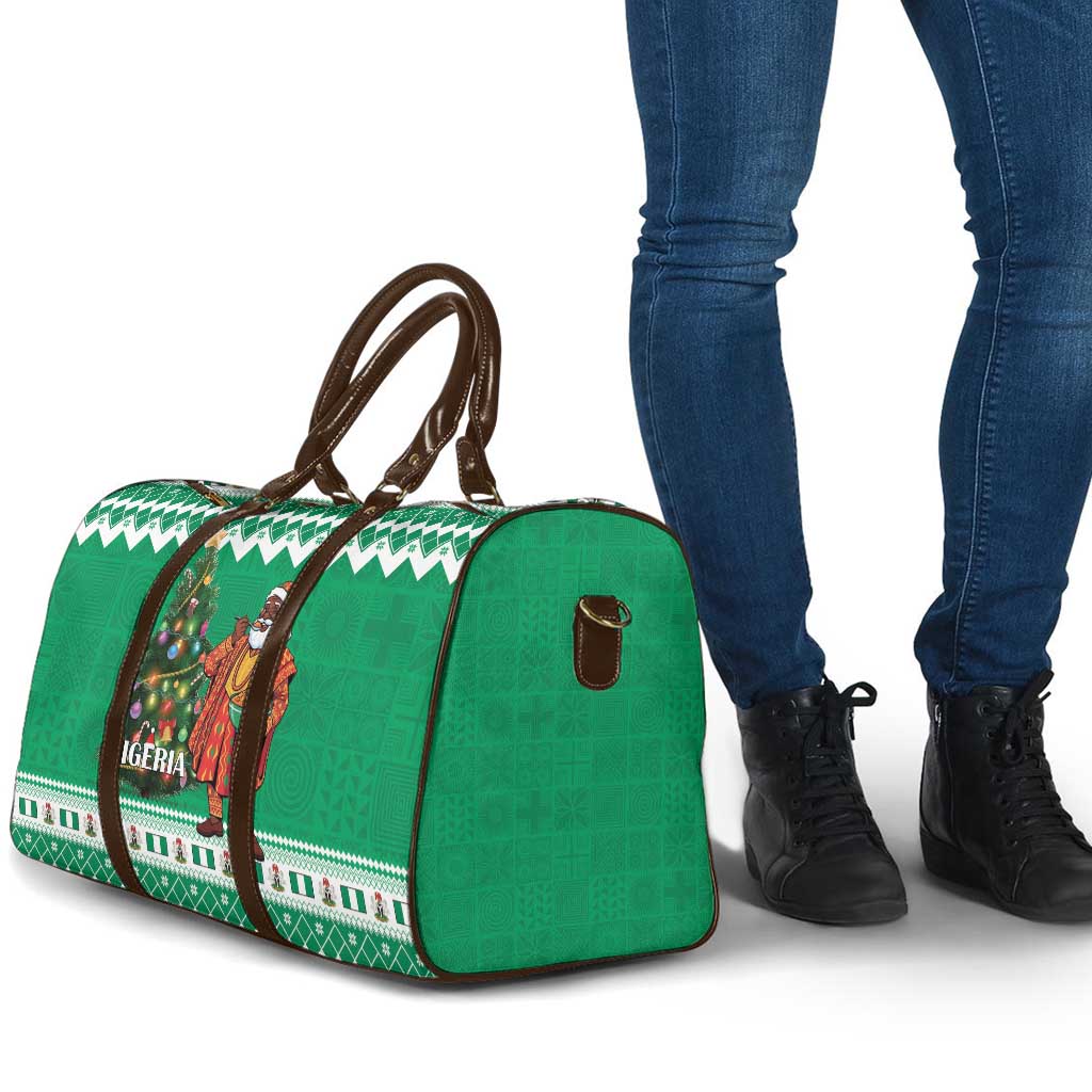 Nigeria Christmas Travel Bag Black Santa With Jollof Rice