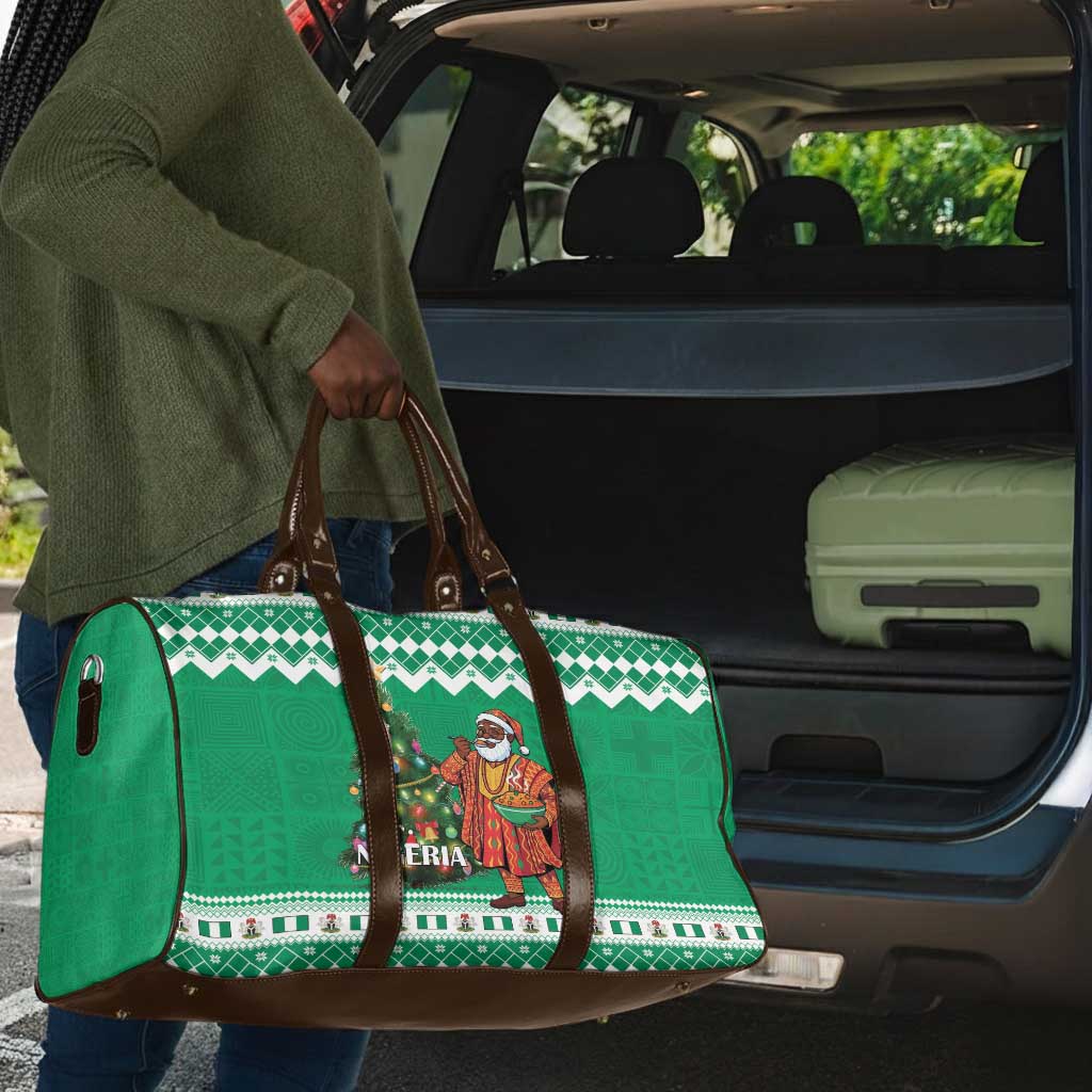 Nigeria Christmas Travel Bag Black Santa With Jollof Rice