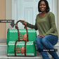 Nigeria Christmas Travel Bag Black Santa With Jollof Rice