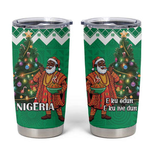Afro Christmas in Nigeria Tumbler Cup Eku Odun Eku IyeDun - African Pride