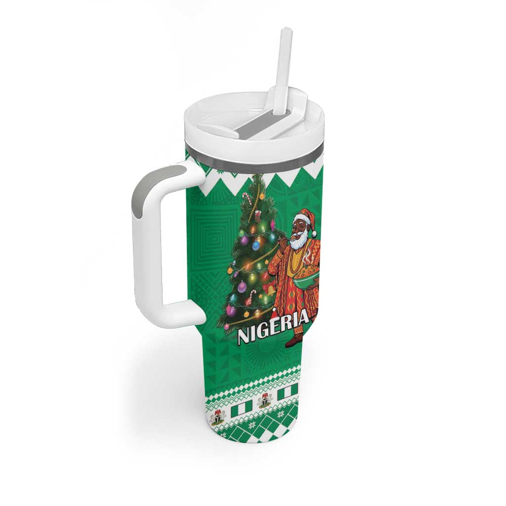 Afro Christmas in Nigeria Tumbler With Handle Eku Odun Eku IyeDun - African Pride