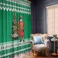 Afro Christmas in Nigeria Window Curtain Eku Odun Eku IyeDun - African Pride