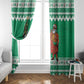 Afro Christmas in Nigeria Window Curtain Eku Odun Eku IyeDun - African Pride