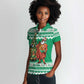 Personalized Afro Christmas in Nigeria Women Polo Shirt Eku Odun Eku IyeDun - African Pride