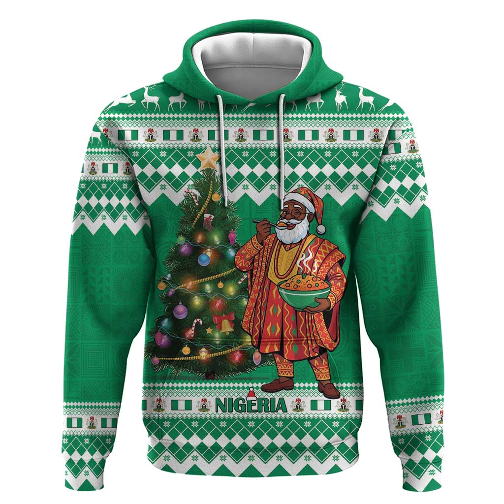 Personalized Afro Christmas in Nigeria Zip Hoodie Eku Odun Eku IyeDun - African Pride