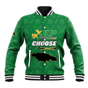 Personalized JLP Jamaica Labour Party Baseball Jacket Build Back Stronger - African Pride