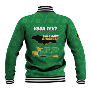 Personalized JLP Jamaica Labour Party Baseball Jacket Build Back Stronger - African Pride