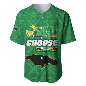 Personalized JLP Jamaica Labour Party Baseball Jersey Build Back Stronger - African Pride