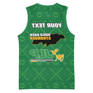 Personalized JLP Jamaica Labour Party Basketball Jersey Build Back Stronger - African Pride