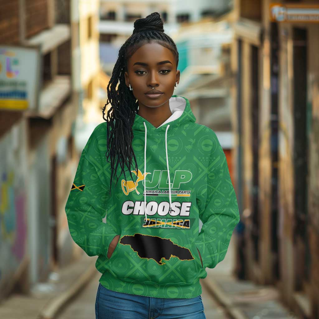 Personalized JLP Jamaica Labour Party Hoodie Build Back Stronger - African Pride