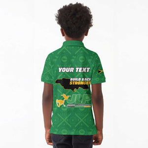 Personalized JLP Jamaica Labour Party Kid Polo Shirt Build Back Stronger - African Pride