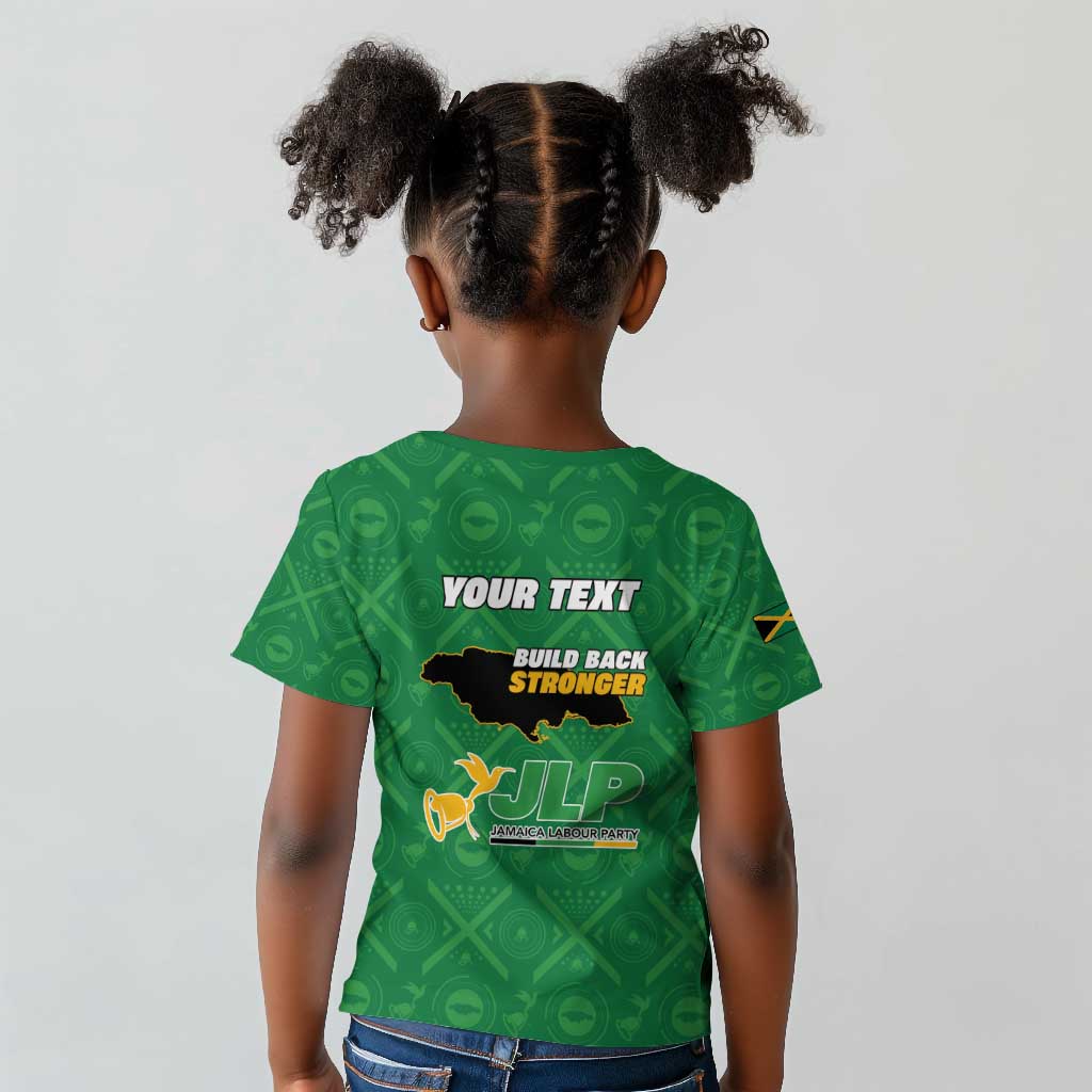 Personalized JLP Jamaica Labour Party Kid T shirt Build Back Stronger - African Pride